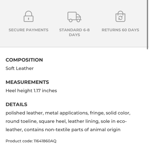 Clergerie Black Studded Slip-on worn at flat W7.5 - Picture 7 of 8